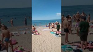 Саки база отдыха Прибой пляж август 2020