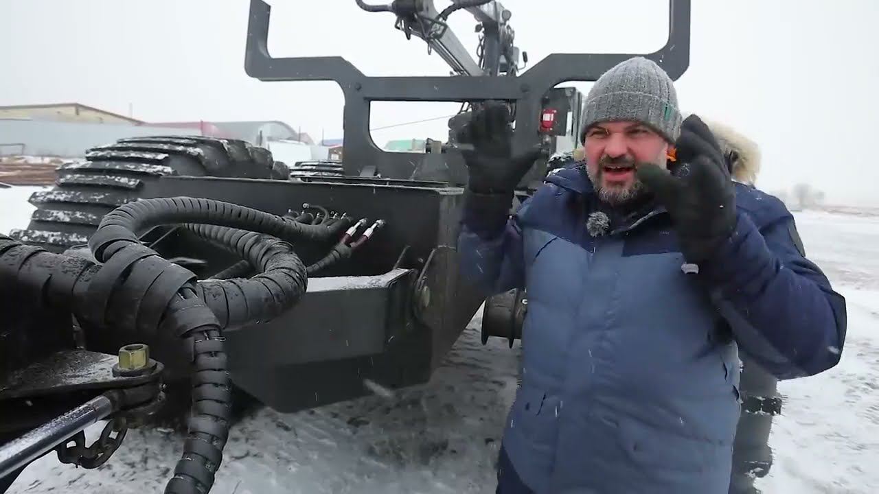 Лесовоз монстр из Сургута 12-ти колесный форвардер ТРОМ 20 смотреть онлайн