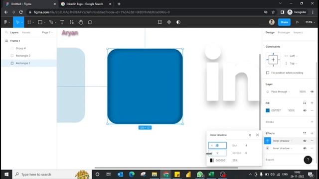 Linkedin 3d logo design in Figma #3dlogo #3ddesign #figma #figma_tutorial #figmatips #linkedin