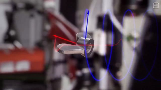 Эффект Джанибекова. Траектория полёта гайки-барашка. смотреть онлайн