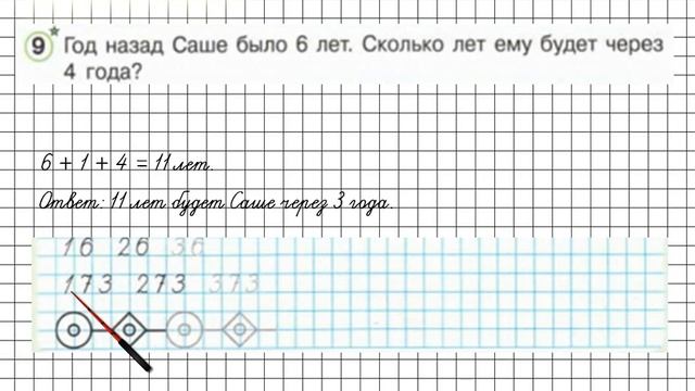 Урок 31 Задание 9 – ГДЗ по математике 1 класс (Петерсон Л.Г.) Часть 3 смотреть онлайн