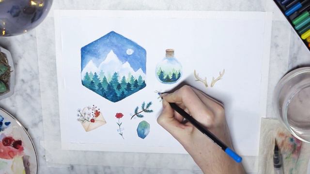 Watercolor With Me ★ Magical Forest ★ || TristArtist смотреть онлайн