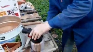 Покраска дома из блок -хауса.