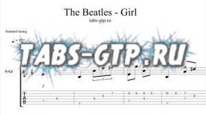 Girl The Beatles - ноты и табы для гитары