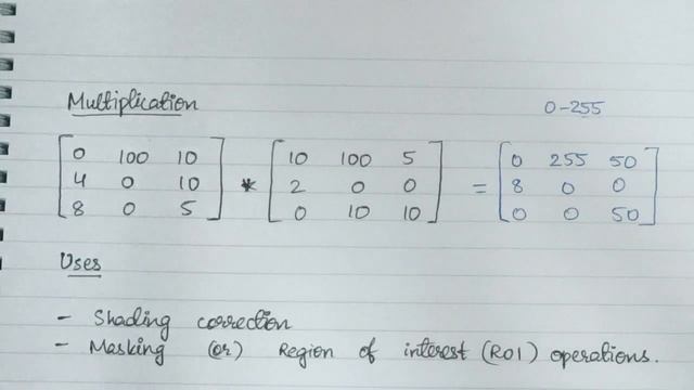 Arithmetic Operations and Logical Operations between Images in Digital image processing
