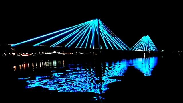 Виноградовский вантовый мост г. Красноярск || Vinogradovsky cable-stayed bridge Krasnoyarsk смотреть онлайн