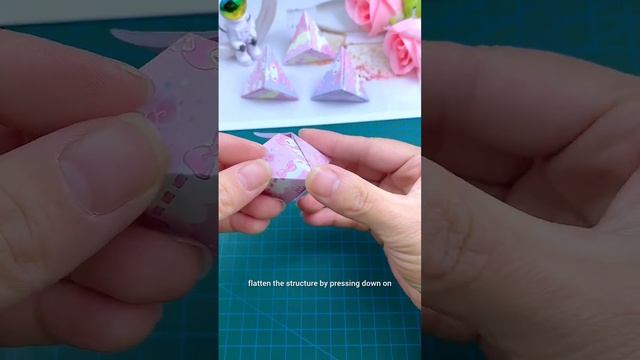 How to make a three dimensional triangle.parentchild children handmade kindergarten diy