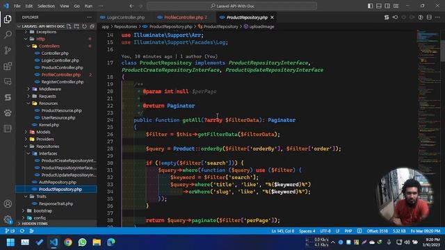 Laravel 9 RESTful API using Repository Pattern and documentation using Swagger смотреть онлайн