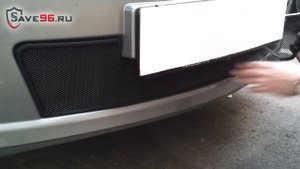 Защита радиатора на Nissan Tiida (Ниссан Тиида) 2010-2014 г.в.