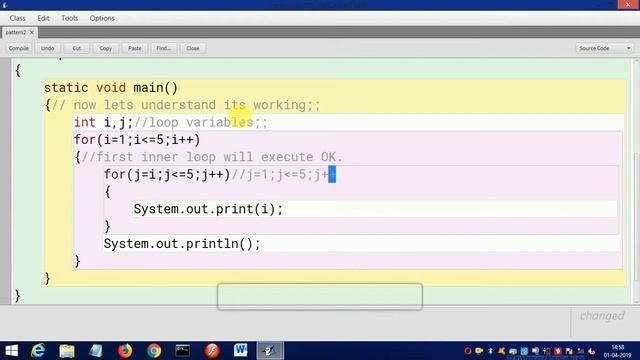 Java pattern 2# 12345 ,2345 ,345 ,45 ,5. Program coding is same for all languages. смотреть онлайн