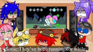 Sonic Characters React To FNF VS Corrupted BFDI & Sonk.Rom // GCRV