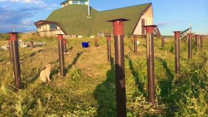 Свайный фундамент. Спустя год - строим беседку