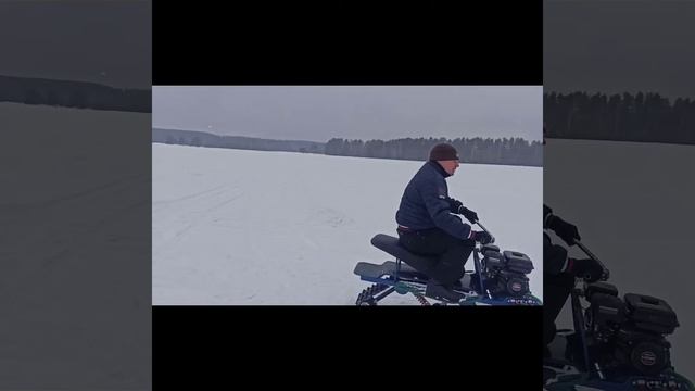 Самодельный детский миниснегоход.
