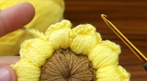 Цветочек подсолнух ? крючком?