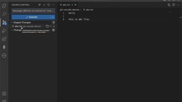 GIT and VSCode Demo - MERN Stack Full Course Playlist - 023