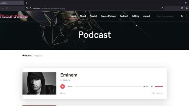 Online Music System SoundWave Project with Source Code in PHP and MySQL  #cseprojects