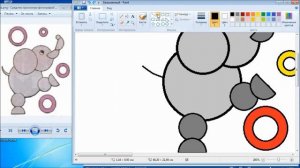 Рисуем слонёнка в Paint и MSWord