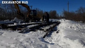ЕК 18-20 ТВЭКС ЭКСКАВАТОР ВМЕСТО КРАНА,МОНТИРУЕМ СТРЕЛОЧНЫЙ ПЕРЕВОД НА ЖД