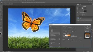 Обводка - стиль слоя в фотошопе
