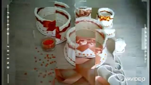 Корзины для ванной комнаты своими руками из бельевой верёвки #корзины