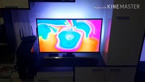 LED RGB Подсветка ТВ совместно с LED RGB Светильником