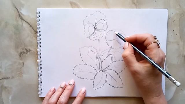 Урок малювання.Фіалка триколірна аквареллю смотреть онлайн