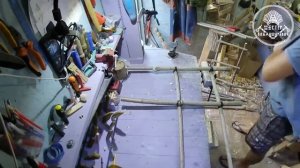 Обувная полка из веток. Простая идея для дачи