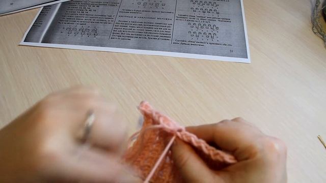Аккуратный кромочный край при вязании на ивушке