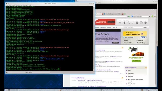 Install Java and Eclipse on Fedora Core (Linux) смотреть онлайн