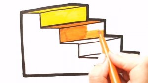 Как нарисовать СТУПЕНЬКИ / ЛЕСТНИЦУ / раскраска для детей / Нарисуй Ка