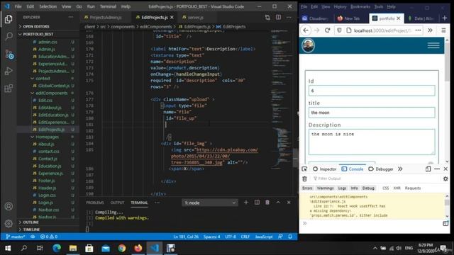 MERN STACK PORTFOLIO | Master the mern | stack Edit admin project update data #72 смотреть онлайн
