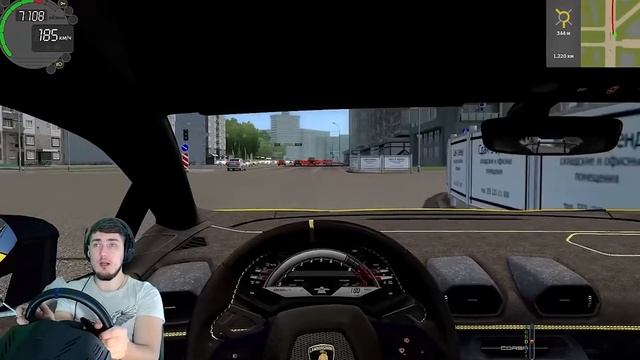 БЕШЕНЫЙ ТАКСИСТ НА ЛАМБОРГИНИ ПУГАЕТ КЛИЕНТОВ - САМОЕ БЫСТРОЕ ТАКСИ в CITY CAR DRIVING + РУЛЬ смотреть онлайн