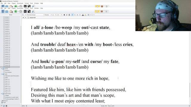 Understanding the poetic meter of Shakespeare's sonnet 29 (This poem has some metrical trickery!) смотреть онлайн