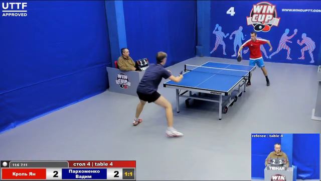 02:05 Кроль Ян (3:2) Пархоменко Вадим стол 4 Юг-4 20.10.20 смотреть онлайн