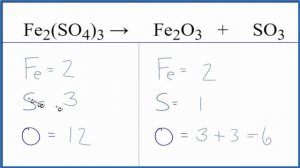 How to Balance Fe2(SO4)3 = Fe2O3 + SO3