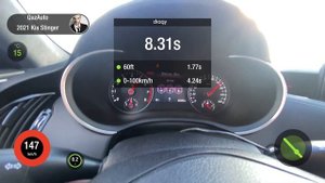 Kia Stinger 3.3 2021 Stage 1 0-100 km/h 1/4mile 100-200