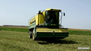 Как убирают зеленый горошек в СПК им.Деньщикова
