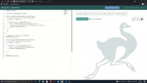 Quick-Bench: A C++ Benchmarking Tool