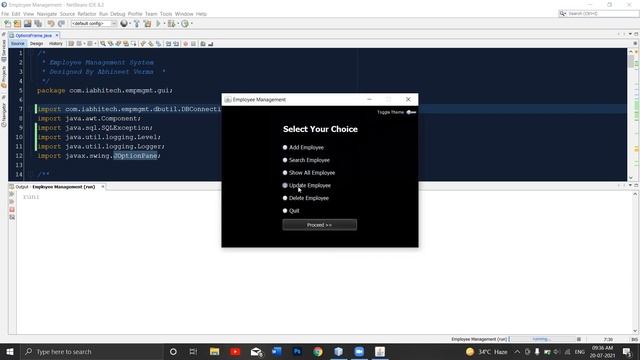Employee Management Mini Project using Java