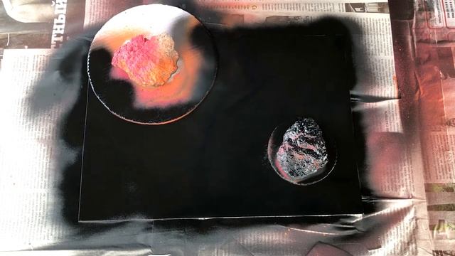 КАК РИСОВАТЬ БАЛЛОНЧИКАМИ? / SPRAY PAINT ART / РИСУЮ КОСМИЧЕСКИЙ АРТ / КОСМОС ИЗ БАЛЛОНЧИКА