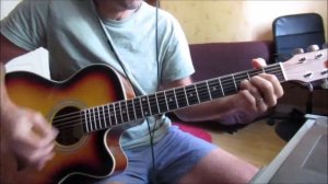 never let me down again (Depeche Mode) cover acoustic guitar + tutorial