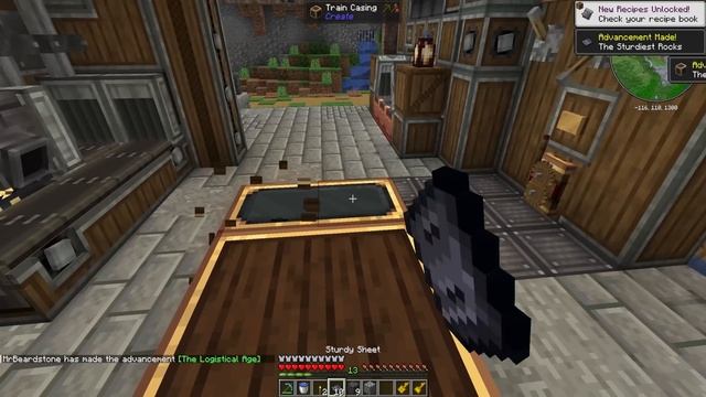 I built my first STEAM TRAIN in Minecraft Create Mod