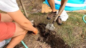 Нагреваем воду в бассейне проточным нагревателем. Осень на даче. Бассейн INTEX Easy Set 28101