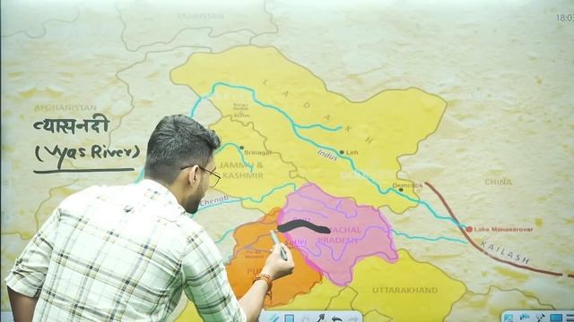 Geography : River System in India (भारत की नदियां) with India Map | Geography by Vikas Rana sir смотреть онлайн