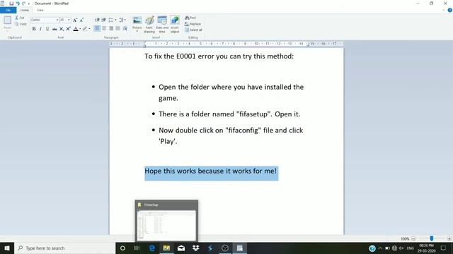 How to fix the "E0001" error when opening FIFA 12 смотреть онлайн