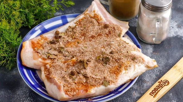 Вкусное соленое сало