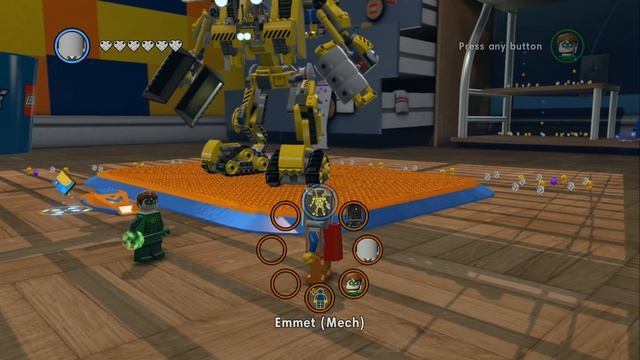 LEGO Movie Videogame - Golden Instruction Build #13 - Emmet's Mech Showcase смотреть онлайн