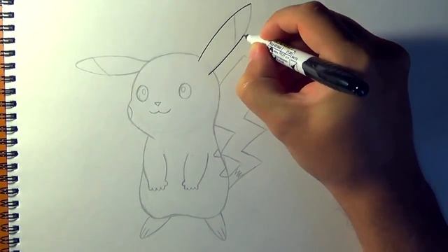 Как нарисовать пикачу?Легко и просто!)) смотреть онлайн