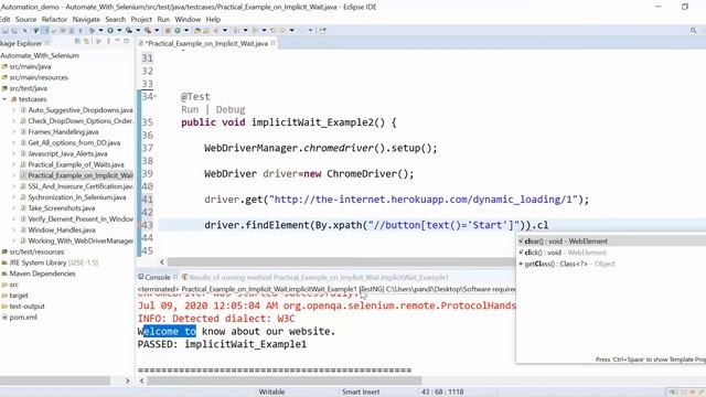 Different waits in selenium | Synchronization in Selenium | How to Use Implicit Wait in the seleniu