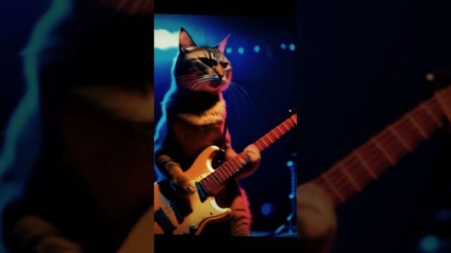 Кот играет на бас гитаре и поет Король и Шут - Лесник #секторгаза #музыка #котики #рок #корольишут